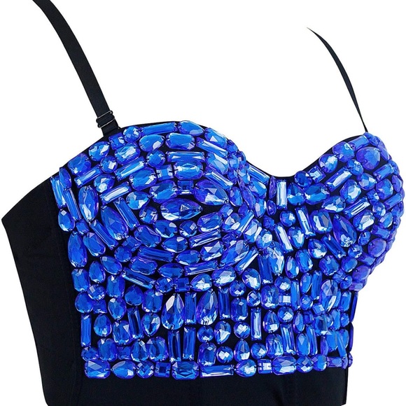 Rhinestone Charmian Bra-top like new, only used once - Picture 1 of 8